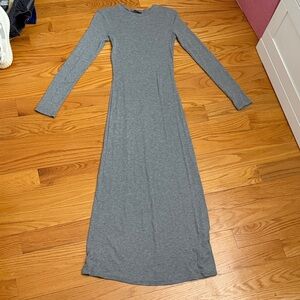 Zara Heather Gray Long Sleeve Dress
